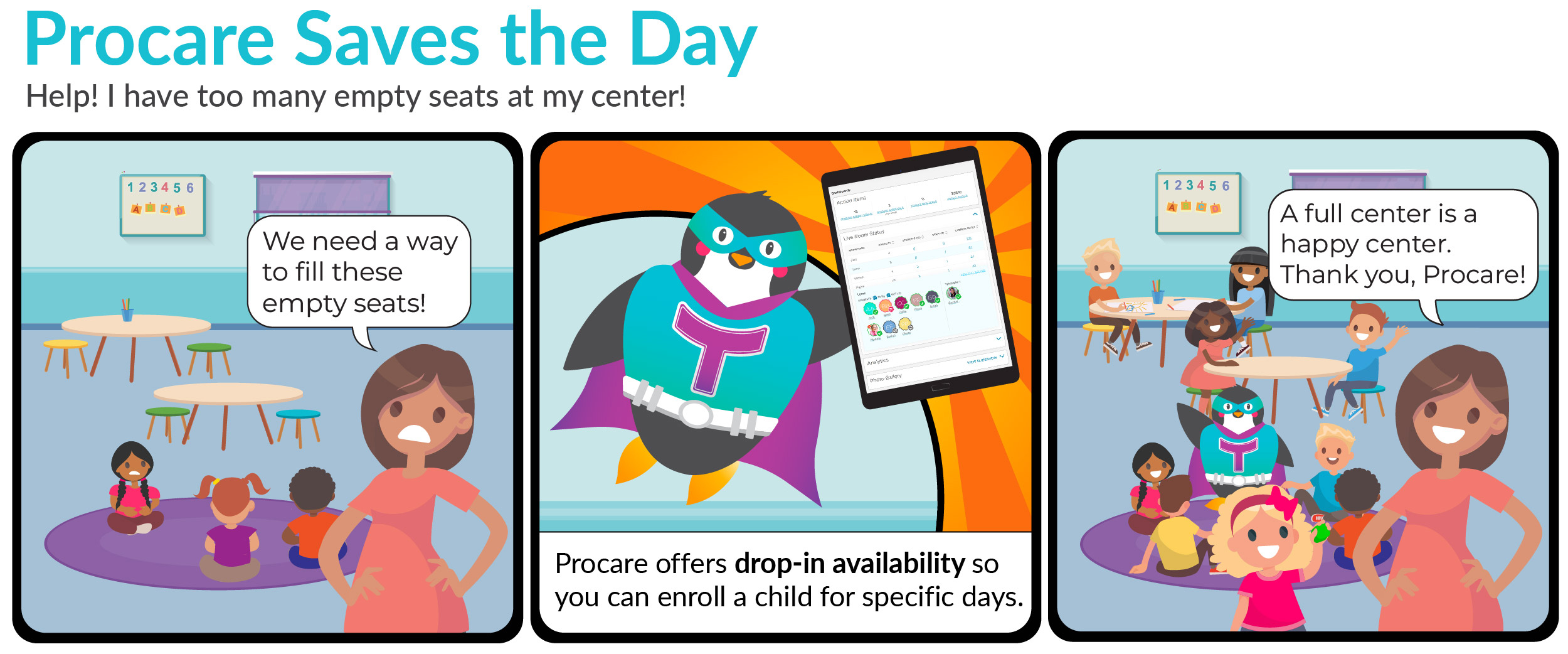 Procare Tucker Comic Drop In Enrollment