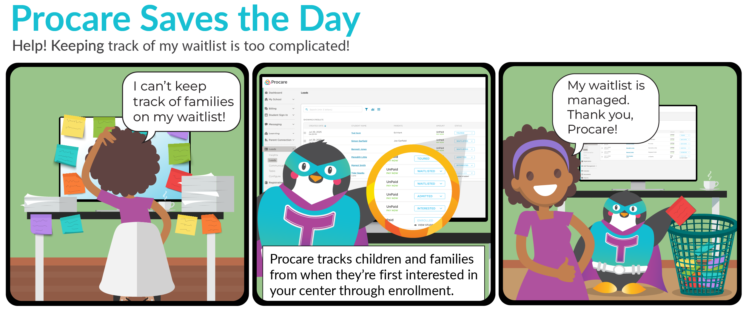 Procare Tucker Comic Enrollment VF No Button