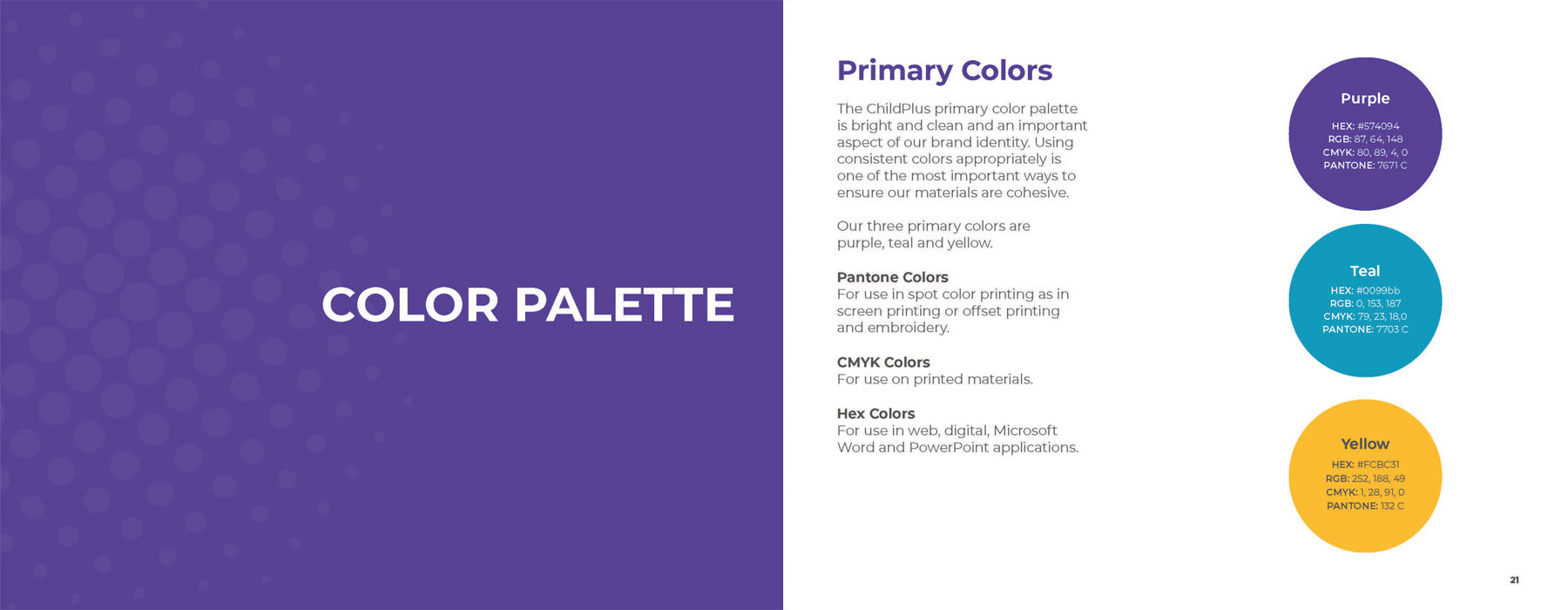 ChildPlus Color Palette Guidelines